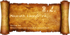 Meurath Leonárd névjegykártya
